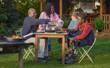 Family having dinner